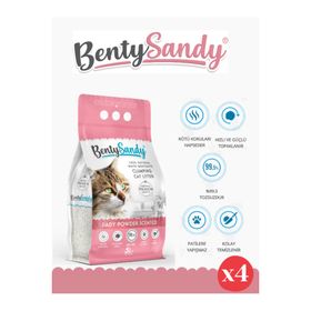BentySandy Bebek Pudrası Kokulu Topaklanan 5x4 lt Kedi Kumu