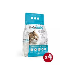 BentySandy Marsilya Sabunu Kokulu Topaklanan İnce Taneli 5x4 lt Kedi Kumu