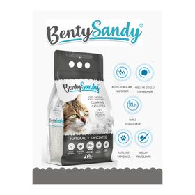 BentySandy Naturel Kokusuz Topaklaşan 10 lt Kedi Kumu