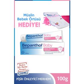 Bepanthol 100 gr Baby Pişik Önleyici Merhem+ Müslin Bebek Örtüsü