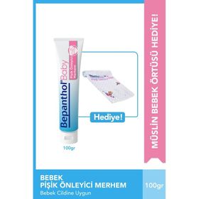 Bepanthol 100 gr Baby Pişik Önleyici Merhem+ Müslin Bebek Örtüsü