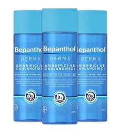 Bepanthol 200 ml 3 Kutu Derma Arındırıcı ve Canlandırıcı Günlük Yüz Temizleme Jeli