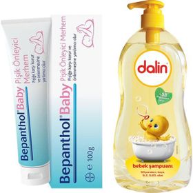 Bepanthol Baby 100 gr Pişik Kremi+Dalin 500 ml Bebek Şampuanı