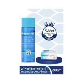 Bepanthol Derma 200 ml Yüz Temizleme Jeli + 5x3.5 gr Cilt Bakım Kremi
