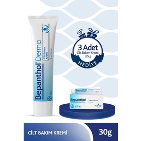 Bepanthol Derma 30 gr Cilt Bakım Kremi + 3x3.5 gr Cilt Bakım Kremi