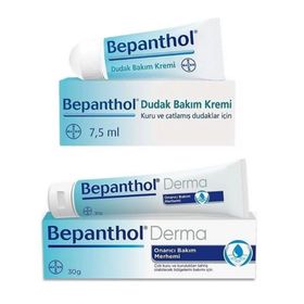 Bepanthol Derma 30 gr Onarıcı Bakım Merhemi + 7.5 ml Dudak Bakım Kremi