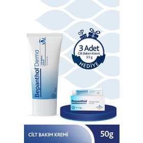 Bepanthol Derma 50 gr Cilt Bakım Kremi + 3x3.5 gr Cilt Bakım Kremi