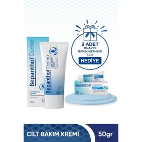 Bepanthol Derma 50 gr Cilt Bakım Kremi + 3x3.5 gr Onarıcı Bakım Merhemi
