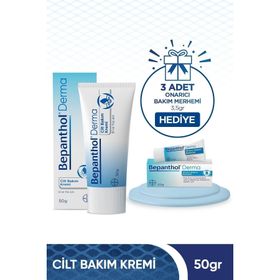 Bepanthol Derma 50 gr Cilt Bakım Kremi + 3x3.5 gr Onarıcı Bakım Merhemi