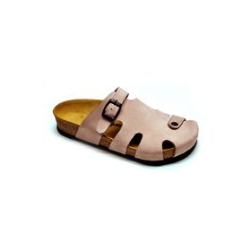 Bequemere NİX Mantar Tabanlı Hakiki Deri Kapalı Model Ortopedik Unisex Terlik