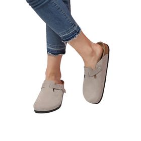 Bequemere RİGEL Mantar Tabanlı Hakiki Deri Kapalı Model Ortopedik Unisex Terlik