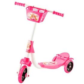 Beren BRN-0026 Frenli Şeffaf Silikon Tekerlekli Barbie Figürlü Kız Çocuk Scooter