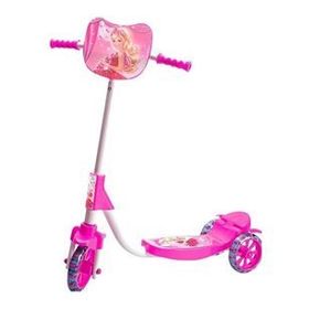Beren Frenli Şeffaf Silikon Tekerlekli Barbie Figürlü Kız Çocuk Scooter
