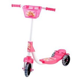 Beren Frenli Şeffaf Silikon Tekerlekli Barbie Figürlü Kız Çocuk Scooter