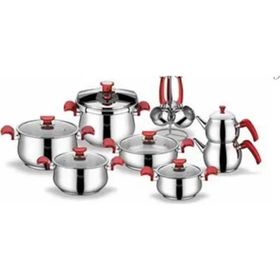 Berf 18 Parça Yakamoz Collection Çelik Çeyiz Tencere Takımı