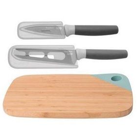 BergHoff 3950215 Leo Bambu Kesme Tahtası ve 2 Parça Bıçak Seti