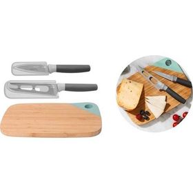 BergHoff 3950215 Leo Bambu Kesme Tahtası ve 2 Parça Bıçak Seti