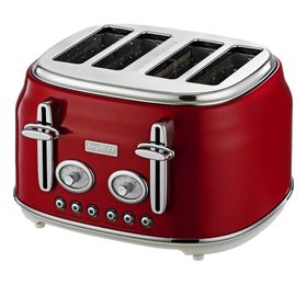 BergHoff Gem Retro Kırmızı Dört Dilim Ekmek Kızartma Makinesi