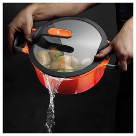 BergHoff Gem Stay Cool Derin 20 cm Turuncu Kırmızı Tencere