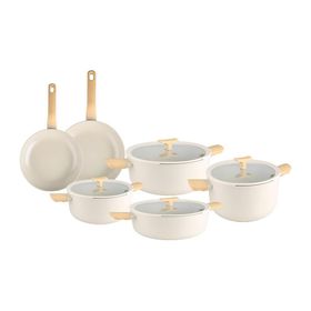 BergHoff Leo Balance 10 Parça Krem Tencere Seti