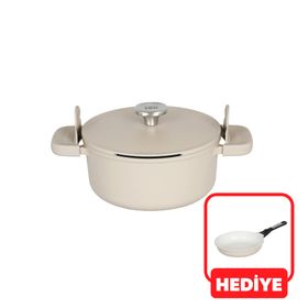 BergHoff Leo Phantom 24 cm Latte Seramik Yapışmaz Tencere