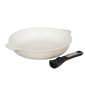 BergHoff Leo Phantom Bej İndüksiyonlu 5 Parça Yanmaz Yapışmaz Alüminyum Döküm 24 cm Tencere Tava Seti