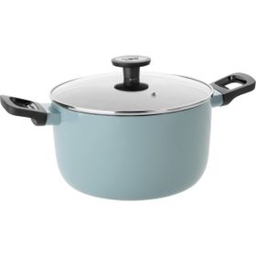 BergHoff Leo Slate 24 cm Ekstra Yapışmaz Cam Kapaklı Tencere