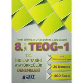Berkay Yayıncılık 8. Sınıf TEOG 1 T.C. İnkılap Tarihi Ve Atatürkçülük Aşamalı Denemeler - kollektif