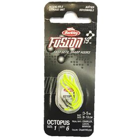 Berkley White Glow No:4 7'li Fusion 19 Colored Octopus Olta İğnesi
