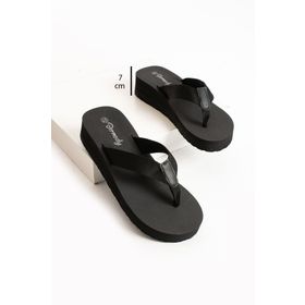 Bermody Kaila Platform Dolgu Topuk 7 cm Kumaşlı Parmak Arası Acıtmaz Kadın Terlik