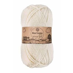 Bernam Butik Kartopu Melange Wool K013 Açık Krem El Örgü İpi