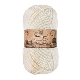 Bernam Butik Kartopu Melange Wool K013 Açık Krem El Örgü İpi