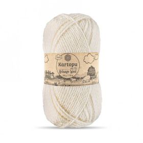Bernam Butik Kartopu Melange Wool K013 Açık Krem El Örgü İpi