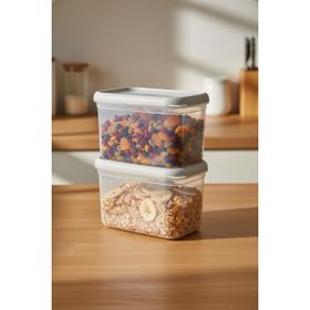 Bernardo Hide Plus 1900 ml Beyaz 2'li Saklama Kabı