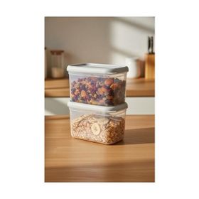Bernardo Hide Plus 1900 ml Beyaz 2'li Saklama Kabı