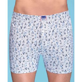 Berrak %100 Pamuk Desenli Asorti Penye Erkek Boxer