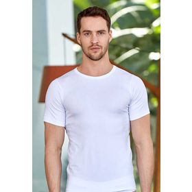 Berrak 1024 Erkek Likralı Süprem Kısa Kol Bisiklet Yaka T-shirt