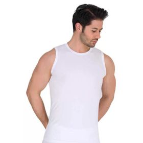 Berrak 1026 Elestan Kolsuz Body 3'lü Beyaz Erkek Atlet