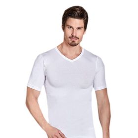 Berrak 1027 Erkek Likralı Süprem Kısa Kol V Yaka T-shirt