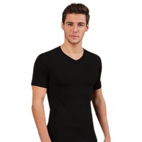 Berrak 1027 Erkek Likralı Süprem Kısa Kol V Yaka T-shirt