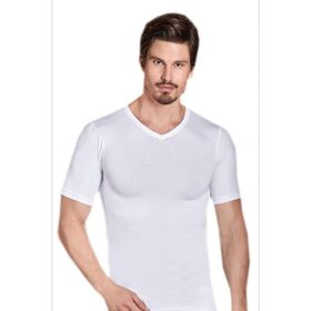 Berrak 1027 Erkek Likralı Süprem Kısa Kol V Yaka T-shirt