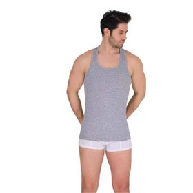 Berrak 1029 Likralı Süprem Rambo 3'lü Paket Gri Erkek Atlet