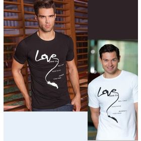 Berrak 1037 Love Baskılı Erkek T-shirt