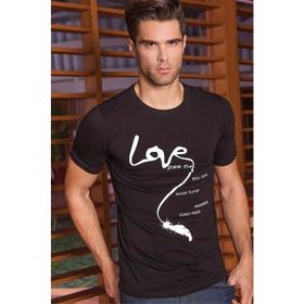 Berrak 1037 Love Baskılı Erkek T-shirt