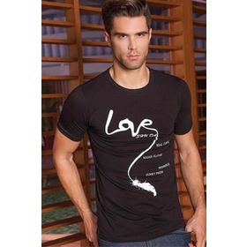 Berrak 1037 Love Baskılı Erkek T-shirt