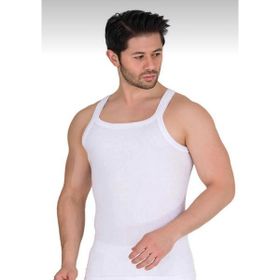 Berrak 1044 İnce Askılı Fitilli Kaşkorse 6'lı Beyaz Erkek Atlet