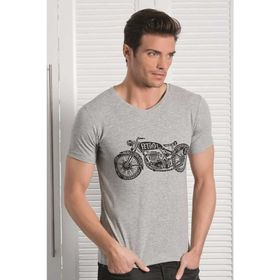 Berrak 1049 Motosiklet Baskılı Erkek T-Shirt