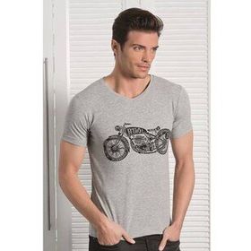 Berrak 1049 Motosiklet Baskılı Erkek T-Shirt