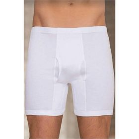 Berrak 1055 Paçalı 10'lu Paket Beyaz Erkek Boxer