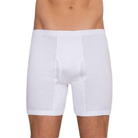 Berrak 1055 Paçalı 6'lı Paket Beyaz Erkek Boxer